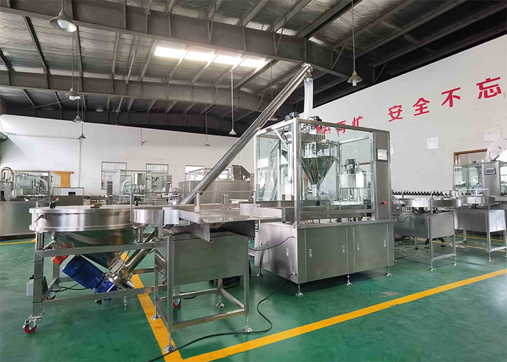 Automatic Powder Bottle Filling and Capping Machine