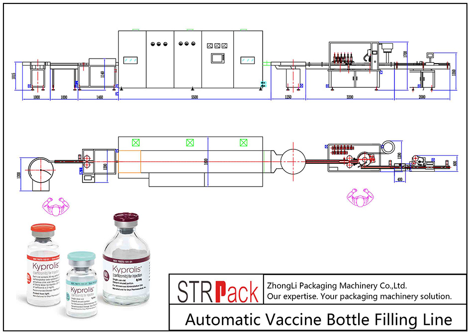 Automatic Vaccine Vial Bottle Filling Line 