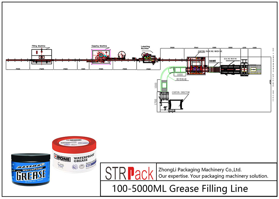 Automatic 100ML-5L Grease Filling Line